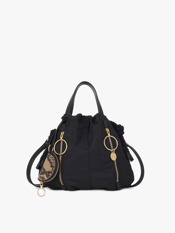 Chloé Bandolera Mujer Flo Negras Nylon PLDW28475